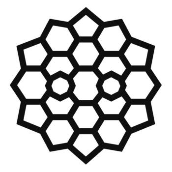 Geometric honeycomb pattern design with interlocking hexagons and circular centers vector