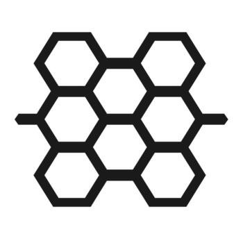 Honeycomb pattern design showcasing geometric shapes in minimalist style vector