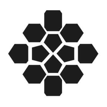 Geometric pattern featuring hexagons arranged in a captivating symmetrical design vector