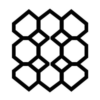 Modern geometric pattern design featuring interlocking shapes and lines vector