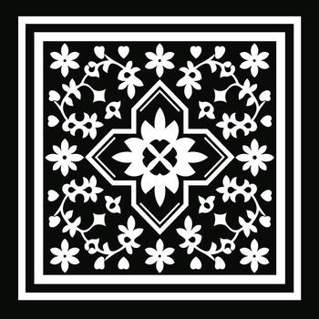 intrincado floral diseño modelo con suave colores y detallado motivos en un cuadrado formato vector