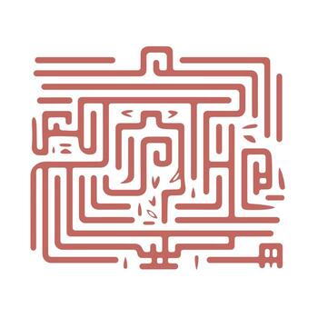 Creative maze design with intricate pathways for problem-solving and engagement vector