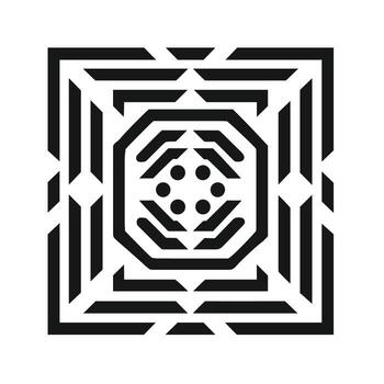 Intricate geometric pattern design with sharp lines and symmetrical shapes vector
