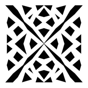 Intricate black and white geometric pattern showcasing abstract design elements and shapes vector