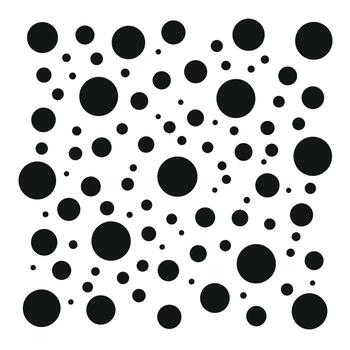Abstract pattern of black circles on a white background creating a modern aesthetic look vector