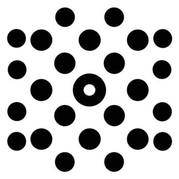 Pattern of circles arranged in a symmetrical design on a white background vector