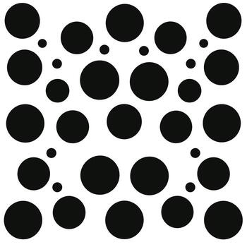 modelo de negro círculos en blanco antecedentes crea un sorprendentes visual efecto vector