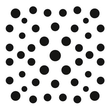 resumen arreglo de variar negro círculos en un blanco antecedentes creando un moderno diseño vector