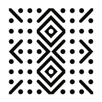 negro y blanco geométrico modelo presentando diamantes y puntos en un simétrico diseño vector