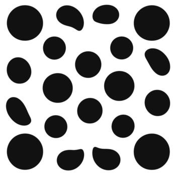 Abstract black shapes arranged in a pattern on a white background creating visual interest vector