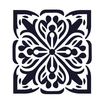 geométrico loseta diseño presentando intrincado patrones en negro y blanco colores vector