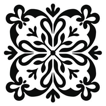 Decorative black floral pattern with intricate details suitable for various design projects vector