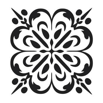 Ornate black design featuring intricate patterns ideal for decorative art applications vector