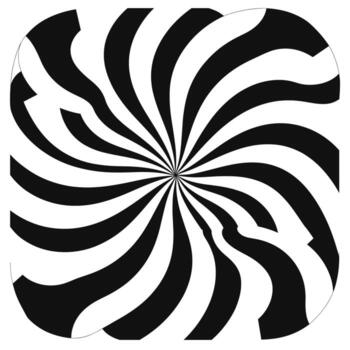 Swirling black and white pattern creating an optical illusion in abstract art form vector