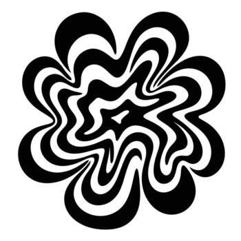 Abstract black and white design featuring flowing shapes and lines in a dynamic pattern vector
