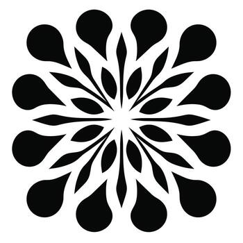 hermosa negro y blanco geométrico modelo creado con hoja como formas y lágrima diseños vector