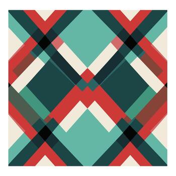 vistoso geométrico modelo con intersectando líneas y formas en un moderno diseño vector