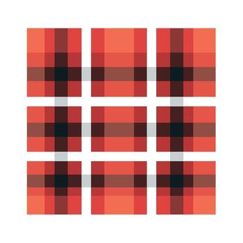 negrita rojo tartán modelo con intersectando líneas creando un vibrante textil diseño vector