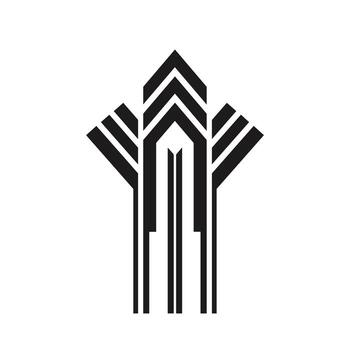 Abstract geometric design featuring sharp lines and angles inspired by modern architecture vector