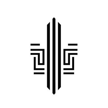 Unique abstract black and white geometric pattern showcasing modern design concepts vector