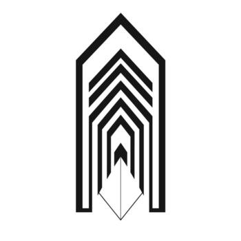 Modern abstract design showcasing geometric patterns and shapes in black and white vector