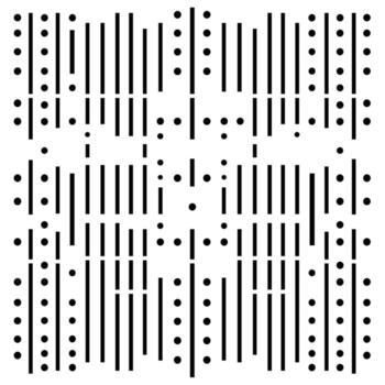 resumen negro y blanco modelo presentando líneas y puntos en un simétrico arreglo vector