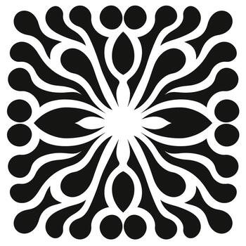 intrincado negro y blanco resumen modelo con fluido formas y curvas vector