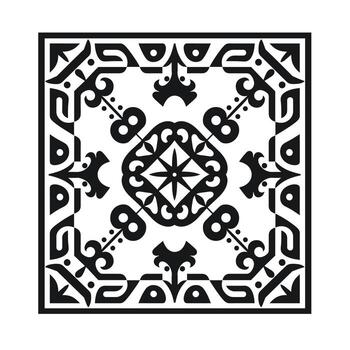 Intricate black and white geometric pattern with symmetrical design and sharp edges vector