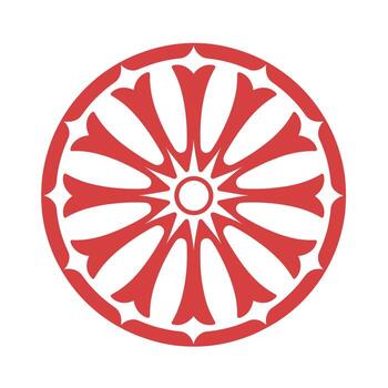 Symbol representing unity and harmony in design and culture vector