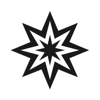 Starburst design with sharp edges and striking contrast for dynamic visual appeal vector