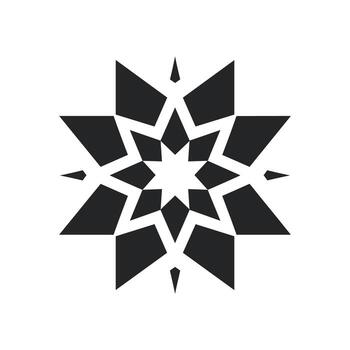 intrincado geométrico modelo con agudo bordes y como una estrella diseño vector