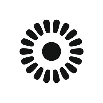 Stylized circular design with radial elements on a plain background vector