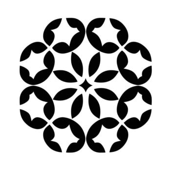 Bold shapes in a complex geometric pattern vector