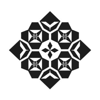 Intricate geometric design with black patterns vector
