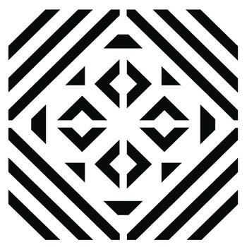 Bold geometric pattern with unique shapes vector