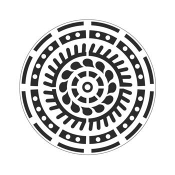 Intricate circular design with abstract patterns vector