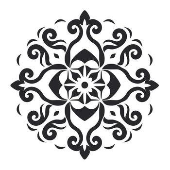 Intricate mandala design with flowing patterns vector