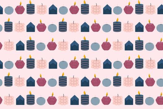 moderno repitiendo modelo presentando varios artístico vela formas y texturas vector