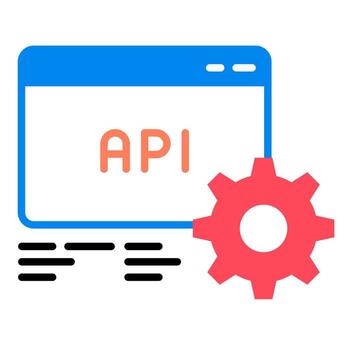 API Integration Icon vector