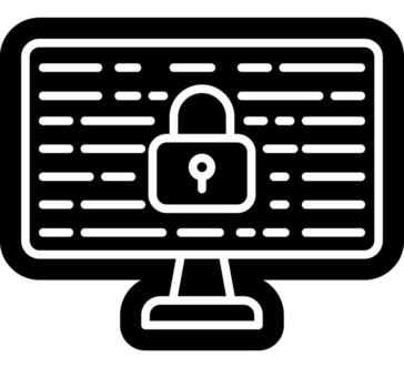 Secure File solid Icon vector