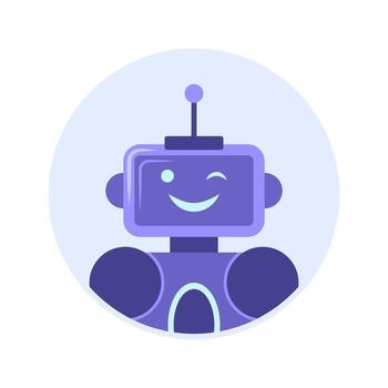 Diverse chatbots expressing a range of emotions and gestures. Colorful digital assistants with unique styles and personalities in a vibrant composition. vector