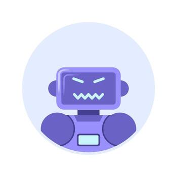 Colorful chatbots with diverse expressions and gestures. A vibrant collection of digital assistants in playful interaction. vector