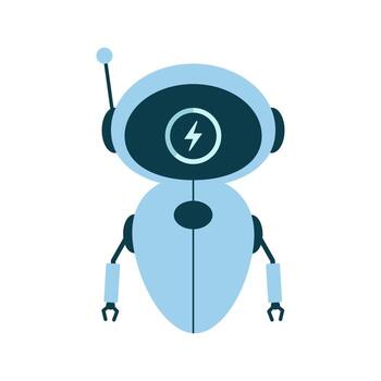 Cute chatbots displaying a variety of emotions and gestures. Friendly digital assistants in a colorful, playful style. vector