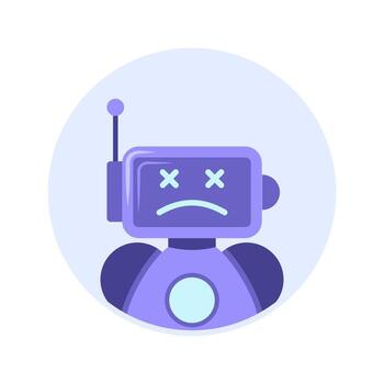 Colorful chatbots expressing diverse emotions and gestures against a clean white background, showcasing modern digital interaction concepts. vector