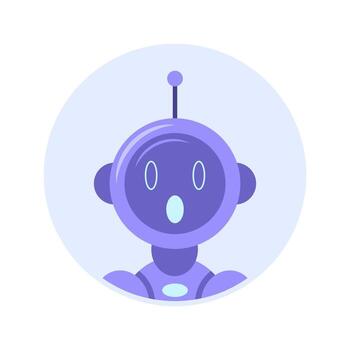 Adorable chat robots showcasing a range of emotions and gestures. Playful digital assistants in a bright, colorful setting. vector