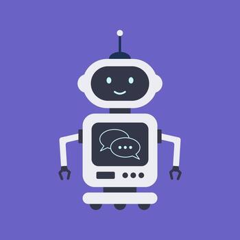 Colorful chatbots displaying diverse emotions and gestures, each with unique futuristic designs set against a clean background. vector