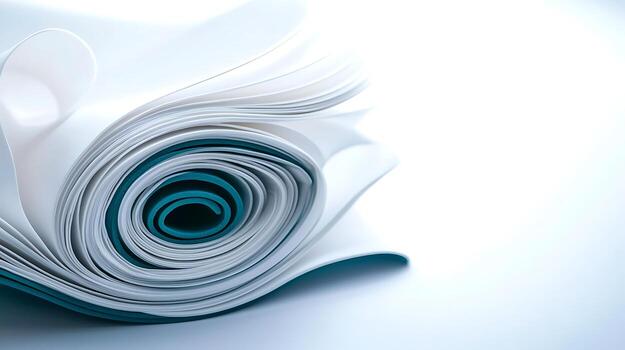 A close-up view of rolled sheets of smooth, colorful material showcasing vibrant layers and textures photo