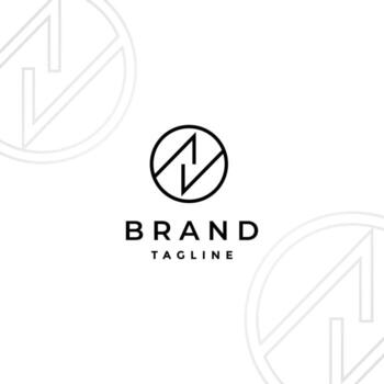 Double Check Shape N Letter Logo Design. Two Checks In A Simple Circle Line Logo Design. vector