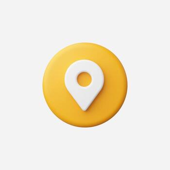 moderno amarillo ubicación alfiler icono para navegación y cartografía propósitos. vector