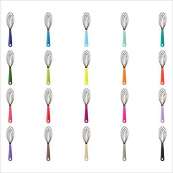 A set of different colored whiskers on a white background vector